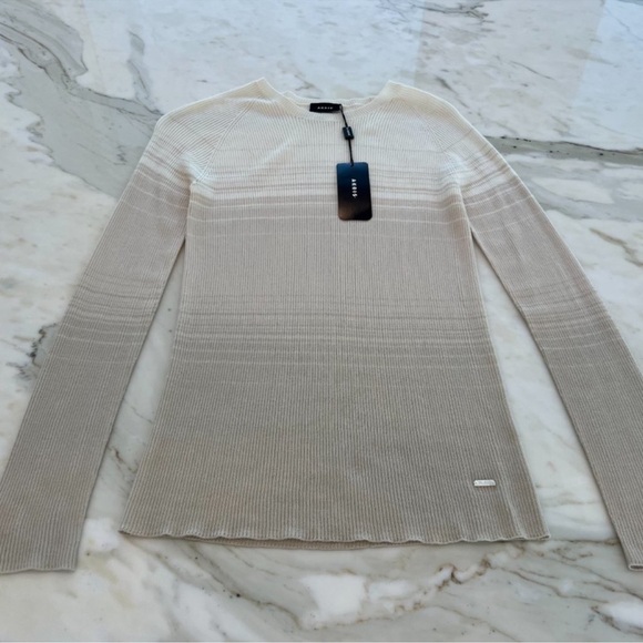 Akris Beige Gradient ECRU lightweight cashmere silk sweater - Picture 10 of 16
